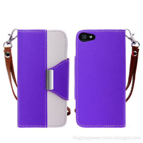 Leather case for iPhone 5 5G, PC and PU materials